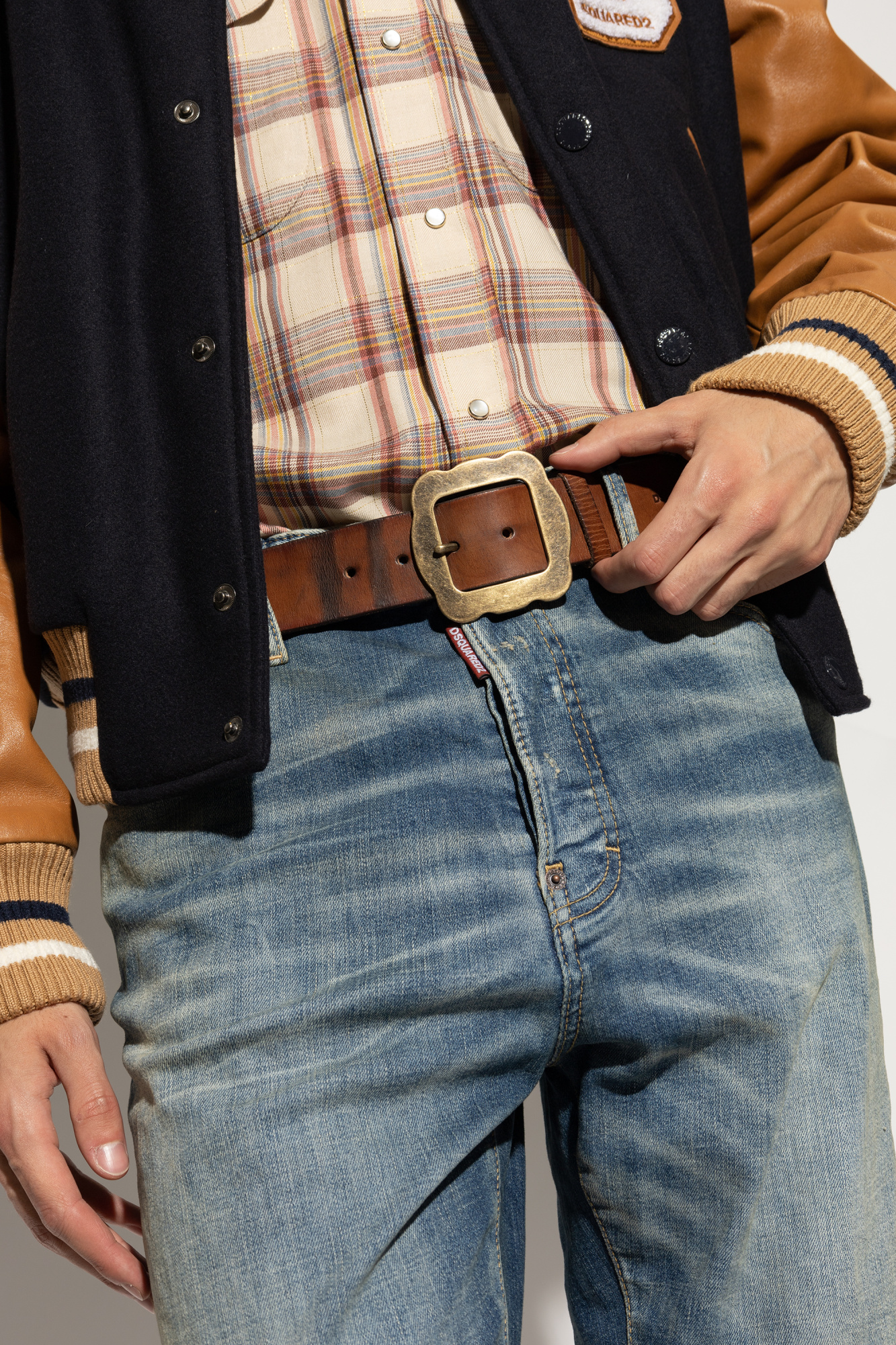 ベルト D SQUARED2 SS23 LEATHER BELT (BEW0047_12904309M802) Dsquared2 Leather belt | Men's Accessories | Vitkac